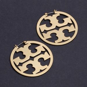 Authentic Tory Burch Miller Hoop Earrings